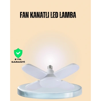 Nevamel® Yüksek Işık Güçlü LED Ampül 4 Kollu Katlanır Pervane Tasarım
