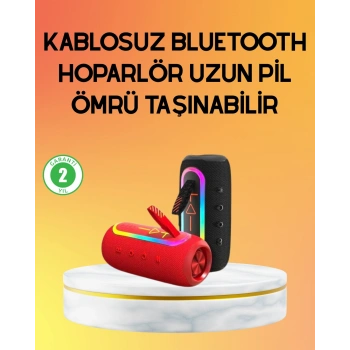 Nevamel Yüksek Ses Kaliteli Kablosuz Hoparlör LED Işıklı