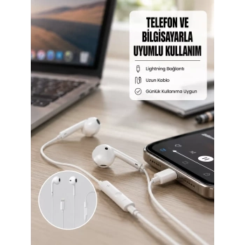 Nevamel® Yüksek Ses Kaliteli Mikrofonlu Kablolu Kulak İçi Kulaklık Yeni Nesil