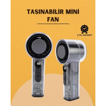 Nevamel Yüksek Verimli Soğutmalı El Fanı | 100 Seviye Hız Kontrolü | 6 Saat Pil Ömrü