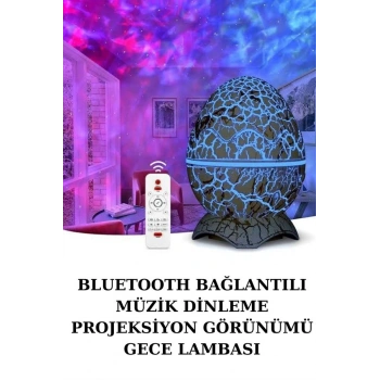 Nevamel Yumurta Şeklinde Su Dalgalı Bluetooth Speaker Lamba Renkli Şarjlı