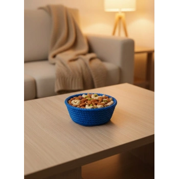 Nevamel® Yuvarlak Çerezlik Lacivert Şık Tasarım ve Kompakt Boyut