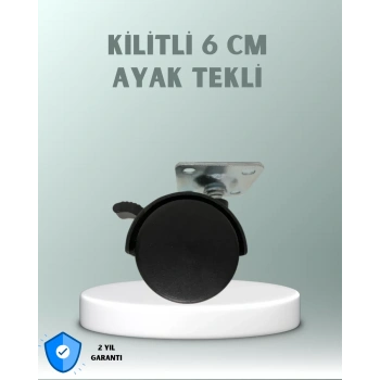 Nevamel® Zemin Korumalı 6 cm Kilitli Döner Ayak
