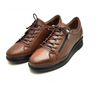4051 AYMODA HAKİKİ DERİ FERMARLI ANATOMİK ŞIK  AYAKKABI