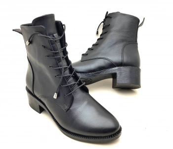 9050 AYMODA DERİ SİVRİ KALIP KLASİK RAHAT BOT