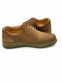3844 % 100 DERİ ORTOPEDİK RAHAT BAĞCIKLI SARAÇLI ERKEK AYAKKABISI