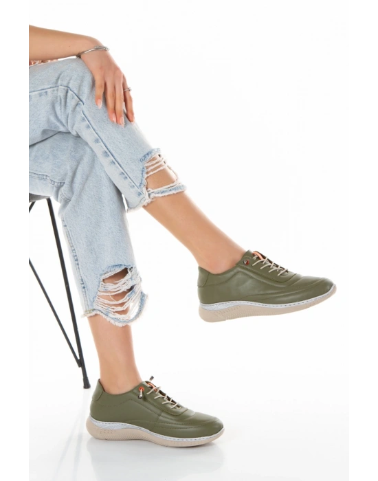 1115 VEFAZEN İÇİ DIŞI HAKİKİ DERİ BAYAN GÜNLÜK ANATOMİK SPOR AYAKKABI