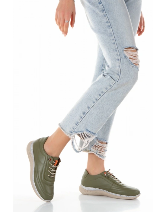 1115 VEFAZEN İÇİ DIŞI HAKİKİ DERİ BAYAN GÜNLÜK ANATOMİK SPOR AYAKKABI