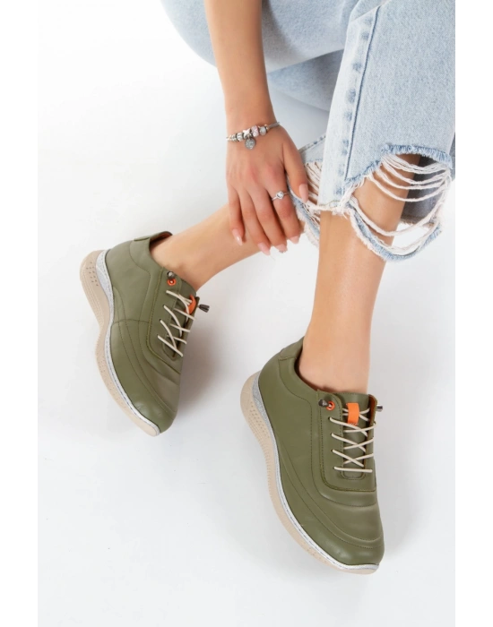 1115 VEFAZEN İÇİ DIŞI HAKİKİ DERİ BAYAN GÜNLÜK ANATOMİK SPOR AYAKKABI