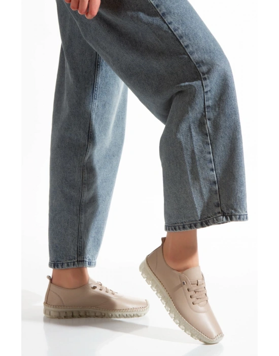 1701 VEFAZEN HAKİKİ DERİ SOFT ANATOMİK ŞEFFAF TABANLI KADIN AYAKKABISI