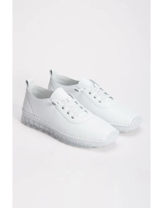 1701 VEFAZEN HAKİKİ DERİ SOFT ANATOMİK ŞEFFAF TABANLI KADIN AYAKKABISI