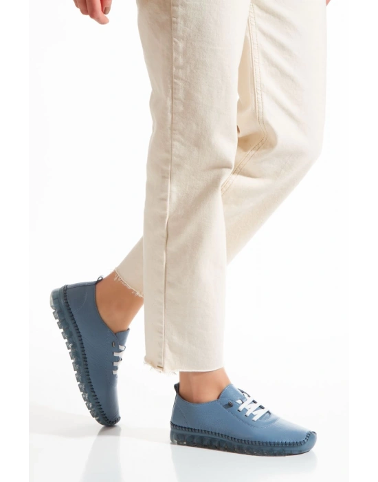 1701 VEFAZEN HAKİKİ DERİ SOFT ANATOMİK ŞEFFAF TABANLI KADIN AYAKKABISI