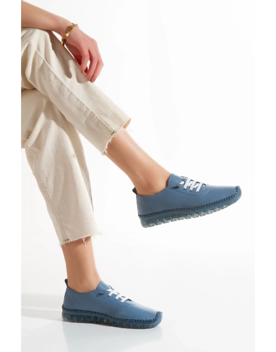 1701 VEFAZEN HAKİKİ DERİ SOFT ANATOMİK ŞEFFAF TABANLI KADIN AYAKKABISI