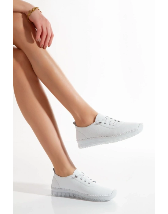 1701 VEFAZEN HAKİKİ DERİ SOFT ANATOMİK ŞEFFAF TABANLI KADIN AYAKKABISI