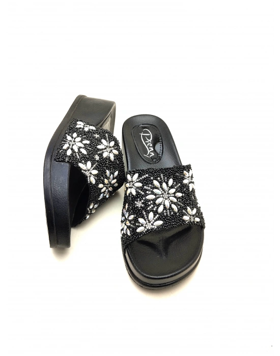 20028 PİENN YÜKSEK TABANLI TAŞLI KADIN TERLİĞİ