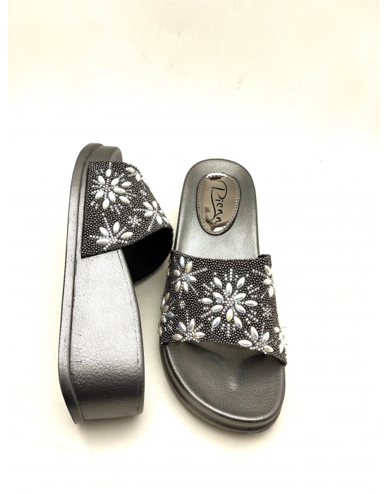 20028 PİENN YÜKSEK TABANLI TAŞLI KADIN TERLİĞİ