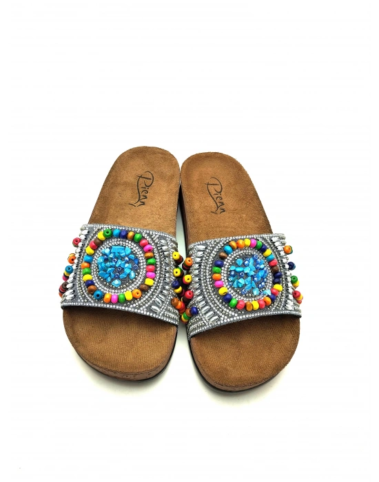 20050 PİENN TAŞLI ÇOK RENKLİ ANATOMİK BAYAN TERLİĞİ