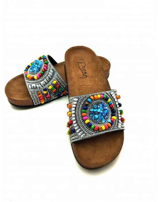 20050 PİENN TAŞLI ÇOK RENKLİ ANATOMİK BAYAN TERLİĞİ