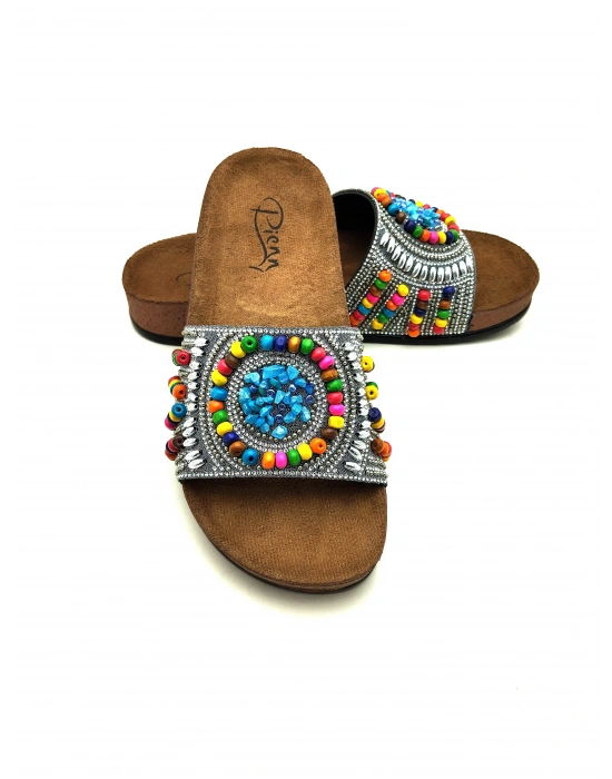 20050 PİENN TAŞLI ÇOK RENKLİ ANATOMİK BAYAN TERLİĞİ