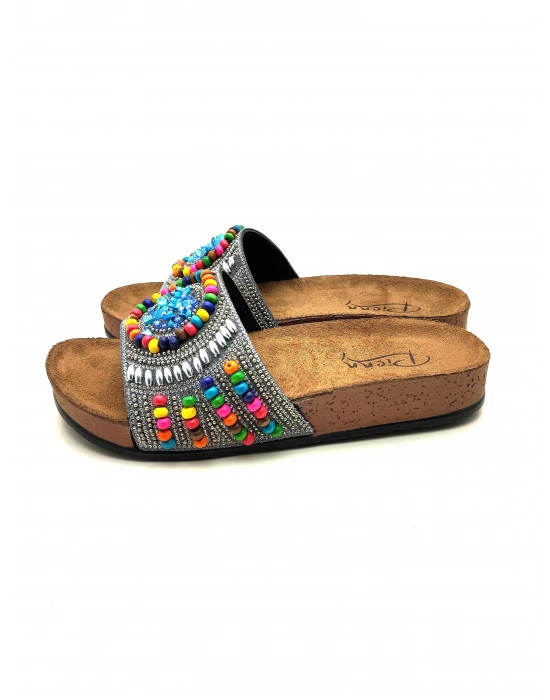 20050 PİENN TAŞLI ÇOK RENKLİ ANATOMİK BAYAN TERLİĞİ