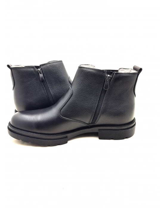 3407 AYMODA ERKEK İÇİ KÜRKLÜ RAHAT FERMARLI DERİ BOT