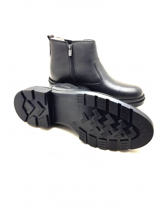 3407 AYMODA ERKEK İÇİ KÜRKLÜ RAHAT FERMARLI DERİ BOT