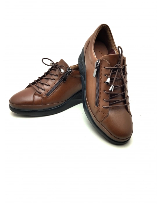 4051 AYMODA HAKİKİ DERİ FERMARLI ANATOMİK ŞIK  AYAKKABI