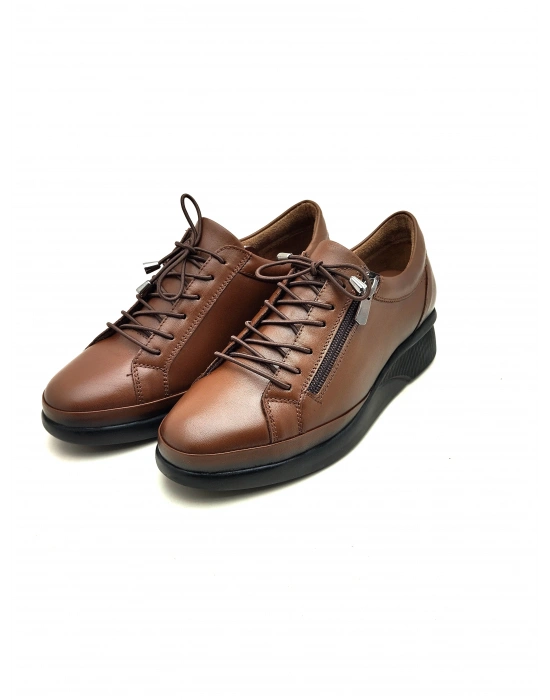 4051 AYMODA HAKİKİ DERİ FERMARLI ANATOMİK ŞIK  AYAKKABI