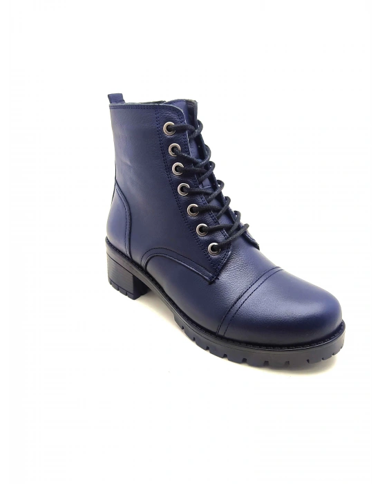 5002 MODA HAKİKİ DERİ KISA FERMARLI BAĞCIKLI KADIN POSTAL BOT