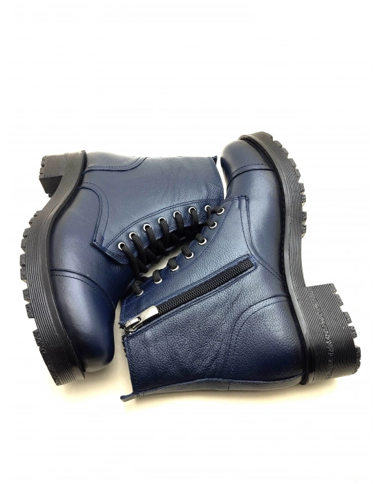 5002 MODA HAKİKİ DERİ KISA FERMARLI BAĞCIKLI KADIN POSTAL BOT