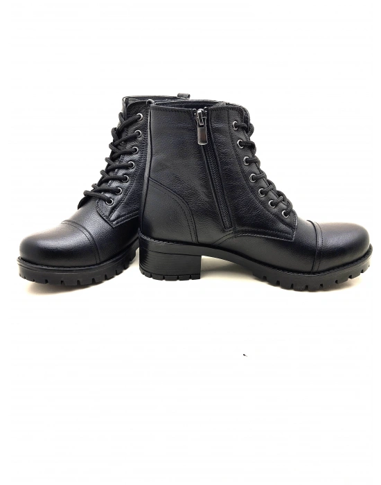 5002 MODA HAKİKİ DERİ KISA FERMARLI BAĞCIKLI KADIN POSTAL BOT