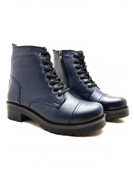 5002 MODA HAKİKİ DERİ KISA FERMARLI BAĞCIKLI KADIN POSTAL BOT