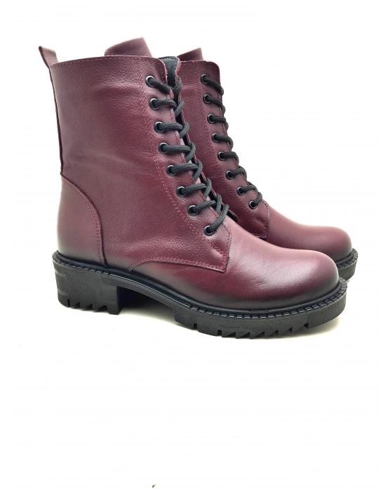 5003 MODA KADIN HAKİKİ DERİ UZUN KONÇLU POSTAL BOT