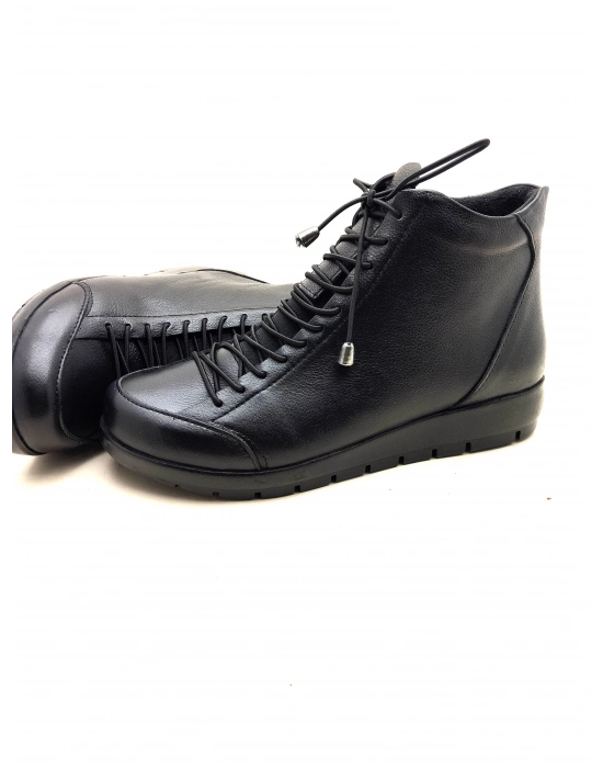 5008 AYMODA LASTİKLİ FERMARLI BAYAN DERİ BOT