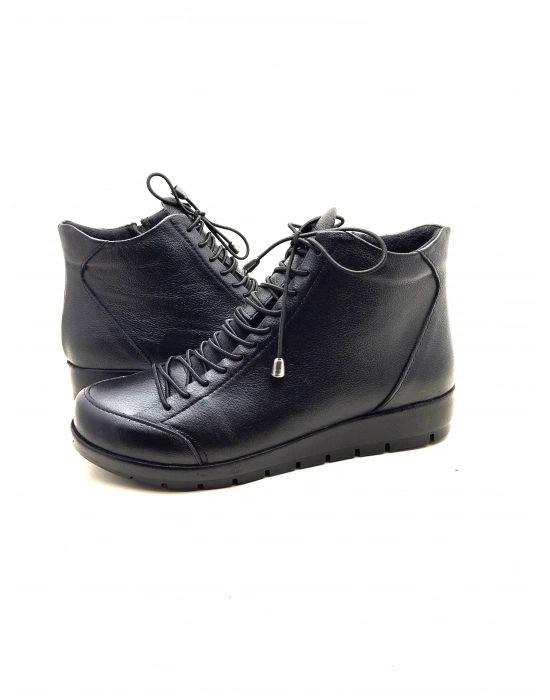 5008 AYMODA LASTİKLİ FERMARLI BAYAN DERİ BOT