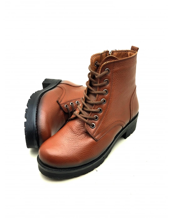 504 AYMODA HAKİKİ DERİ DÜZ YÜZLÜ BAYAN POSTAL BOT