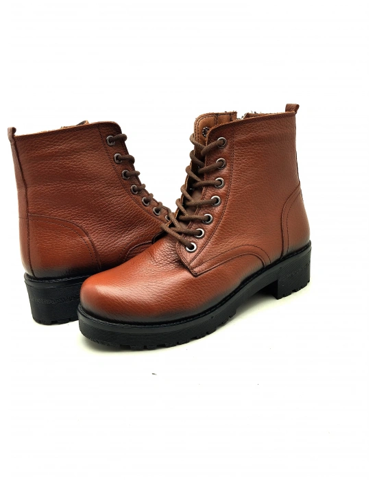 504 AYMODA HAKİKİ DERİ DÜZ YÜZLÜ BAYAN POSTAL BOT