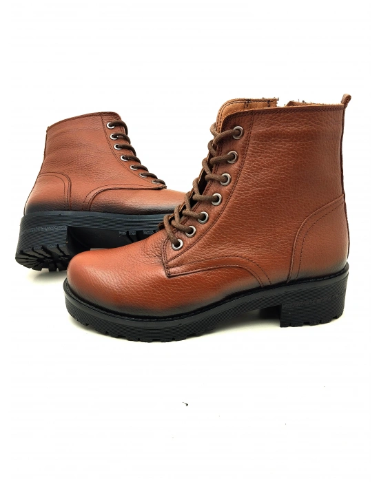 504 AYMODA HAKİKİ DERİ DÜZ YÜZLÜ BAYAN POSTAL BOT