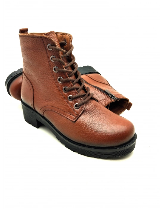 504 AYMODA HAKİKİ DERİ DÜZ YÜZLÜ BAYAN POSTAL BOT