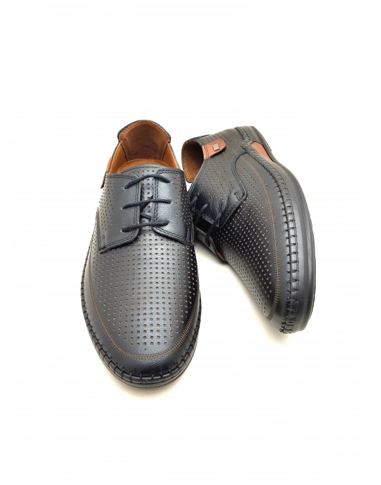 574 CATELLİ BAĞLI SOFT ERKEK İÇİ DIŞI DERİ  LAZER BASKILI CONFORT AYAKKABI