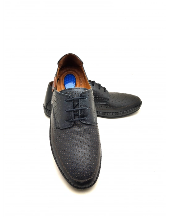 574 CATELLİ BAĞLI SOFT ERKEK İÇİ DIŞI DERİ  LAZER BASKILI CONFORT AYAKKABI