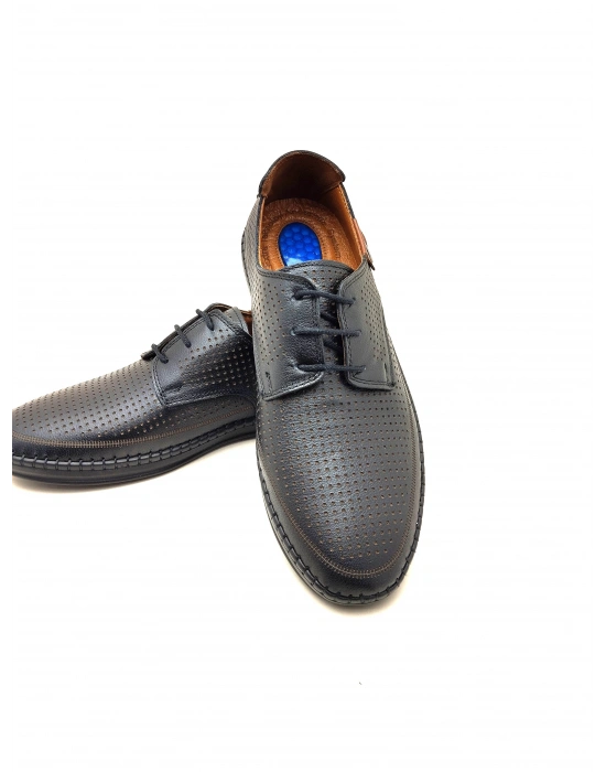 574 CATELLİ BAĞLI SOFT ERKEK İÇİ DIŞI DERİ  LAZER BASKILI CONFORT AYAKKABI