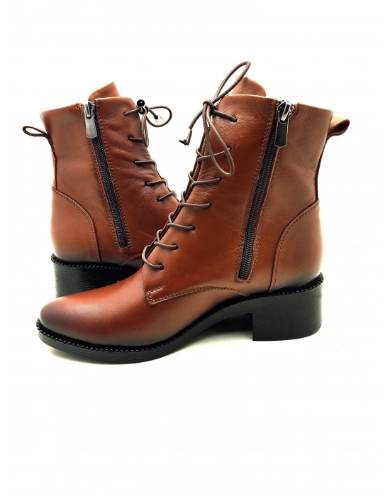 9050 AYMODA DERİ SİVRİ KALIP KLASİK RAHAT BOT