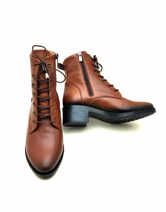 9050 AYMODA DERİ SİVRİ KALIP KLASİK RAHAT BOT