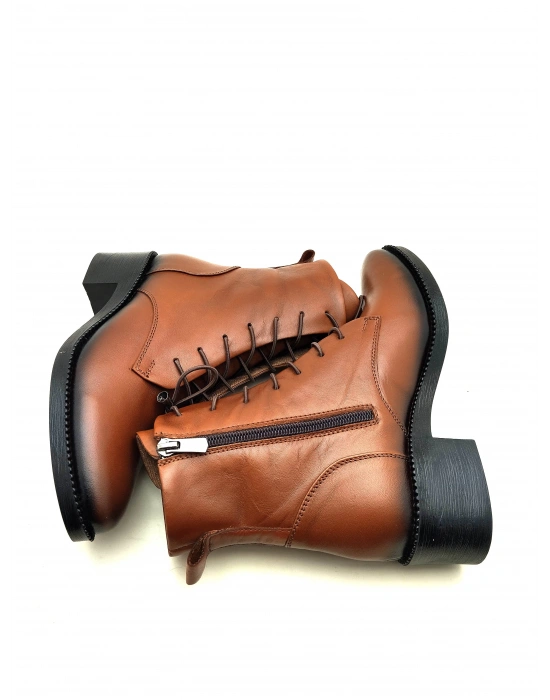 9050 AYMODA DERİ SİVRİ KALIP KLASİK RAHAT BOT