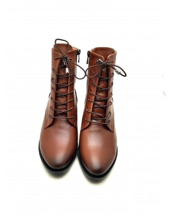 9050 AYMODA DERİ SİVRİ KALIP KLASİK RAHAT BOT