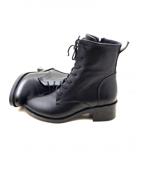 9050 AYMODA DERİ SİVRİ KALIP KLASİK RAHAT BOT