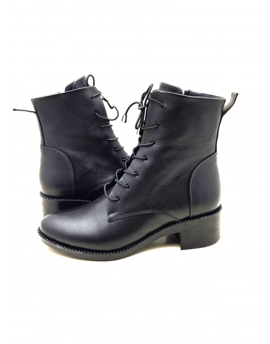 9050 AYMODA DERİ SİVRİ KALIP KLASİK RAHAT BOT