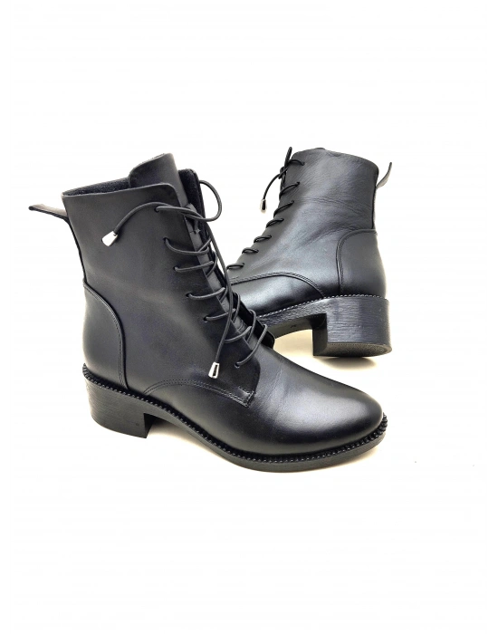 9050 AYMODA DERİ SİVRİ KALIP KLASİK RAHAT BOT