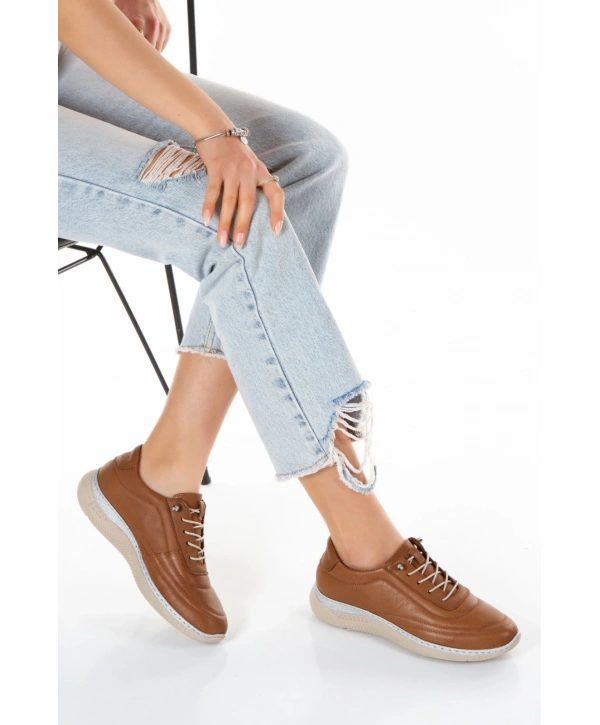 1115 VEFAZEN DERİ BAYAN KONFORT GÜNLÜK SPOR AYAKKABI